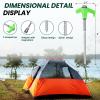 20 Pack 8" Screw in Tent Stakes Heavy Duty- Ground Anchors Screw- Tent Pegs Camping Stakes- Hex Pegs Drillable Tent Stakes and Hexagon Head Drive and Storage Box (Green) view 2