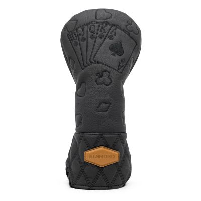 BAIRBRE Golf Club Covers Poker Golf Head Covers Driver Covers Fariway Wood Headcover Hybrid Covers Leather Golf Headcover with Number Tag for All Brand (for Driver)