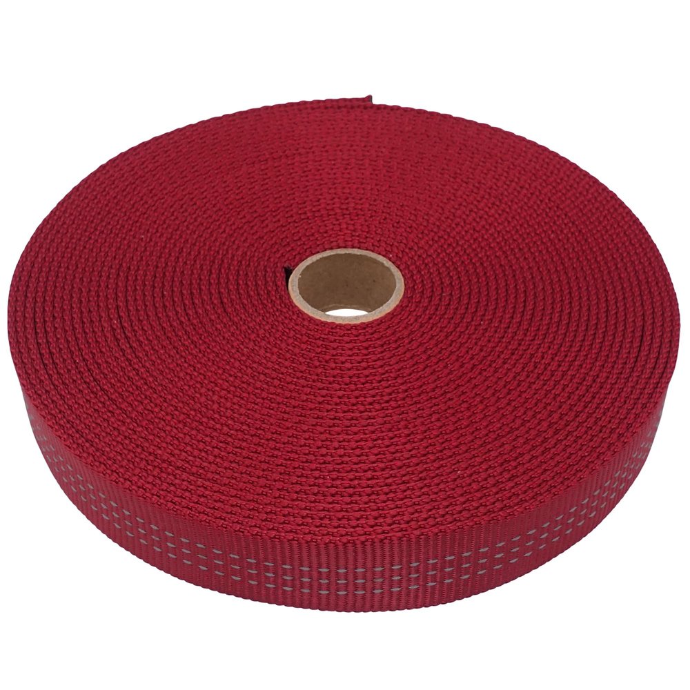 GM CLIMBING 1 inch Nylon Tubular Webbing Tape CE UIAA Certified 4000lb Heavy Duty for Climbing Rescue Rope Works Survival Outdoor General Purposes 1" x 50Ft Red