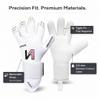 ONEKEEPER Viper White Professional-Level Goalkeeper Glove for Kids & Youth & Adults | GK Soccer Goalie Gloves | 3.5 mm Contact Latex | Negative Cut | Removable Strap (White, 9) view 3