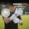 ONEKEEPER Viper White Professional-Level Goalkeeper Glove for Kids & Youth & Adults | GK Soccer Goalie Gloves | 3.5 mm Contact Latex | Negative Cut | Removable Strap (White, 9) view 4