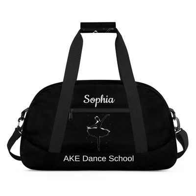 Dance-Tote-Bag for-Girls-Kids Personalized-Kids-Duffel-Bag Black Gym Bag with-Name Small Black-Dance-Bag for Girls Luggage Bags