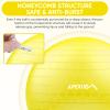 APEXUP Yoga Ball Exercise Ball, Anti Slip Stability Ball Chair, Heavy Duty Large Gym Ball for Fitness, Balance, Core Workout and Physical Therapy (XL (27"~30") 75cm, Yellow) view 3