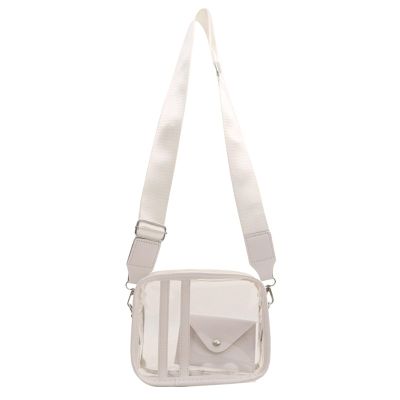 BLULILY Clear Crossbody Purse Shoulder Bag Stadium Approve for Concerts Festivals Party Simple and Practical Messengers