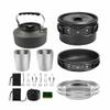 Camping Cookware Portable Pot Pan Cup Teaport Set Folding Outdoor Cooking Set Hiking Picnic Tableware Tool Travel Equipment (Color : B) (B) view 1