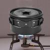 Camping Cookware Portable Pot Pan Cup Teaport Set Folding Outdoor Cooking Set Hiking Picnic Tableware Tool Travel Equipment (Color : B) (B) view 2