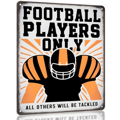 Football Room Decor Sign For Boys - Cool Football Wall Decor, Football Gifts For Boys 8-12, Football Decor Posters, Football Accessories Teens By Opix Design, Football