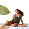 CRZ YOGA Tankini Tops for Women Crossover Adjustable Tie Back Bathing Suits Swimsuit Only No Bottom Padded Dark Olive Large view 3