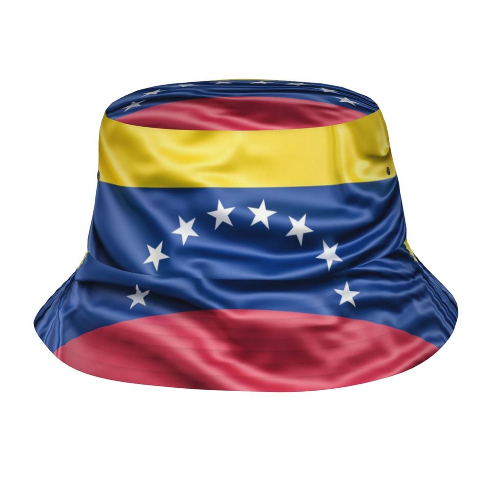Cute Venezuela Flag Bucket Hats for Men Women Sun Travel Summer Beach Hat Adult Venezuelan Fishing Hat