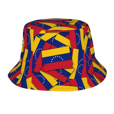 Cute Venezuela Flag Bucket Hats for Men Women Sun Travel Summer Beach Hat Adult Venezuelan Fishing Hat