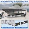 1200D Heavy-Duty V-Hull Boat Covers, Full Windproof Metal Waterproof UV-Proof Boat Cover fits Tri-Hull, Runabout, 20'-22' Long, Beam Width up to 100" view 2