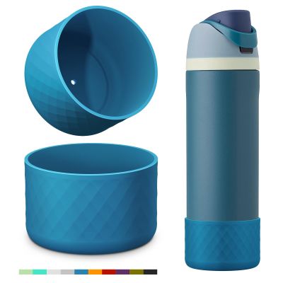 Silicone Boot for Owala Water Bottle 24 oz, 2PCS Anti-Slip Protective Sleeve for FreeSip/Twist/Flip Water Bottles, BPA Free, Dishwasher Safe, Bottom Bumper Cover Cup Accessories