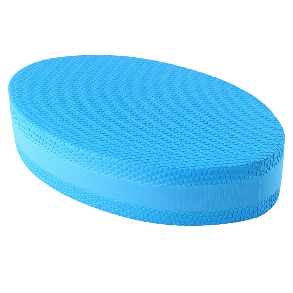 QWORK Stability Trainer Pad - Blue Foam Balance Exercise Cushion for Therapy, Yoga, Pilates, and Fitness - Non-Slip, Water-Resistant, Supports Ankle Stability, Relieves Knee and Elbow Pain