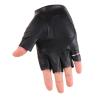 EINCORN Half Finger Punk Rivets PU Leather Gloves Black Biker Gloves with Metal Chain for Motorcycles Fingerless Dancing Mittens view 4