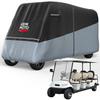 KEMIMOTO Golf Cart Cover 8 Seater, Universal 600D Heavy Duty Golf Cart Rain Cover with Storage Bag Compatible with EZGO Club Car 6+2/8 Passenger, Gray view 1