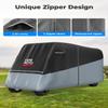 KEMIMOTO Golf Cart Cover 8 Seater, Universal 600D Heavy Duty Golf Cart Rain Cover with Storage Bag Compatible with EZGO Club Car 6+2/8 Passenger, Gray view 3