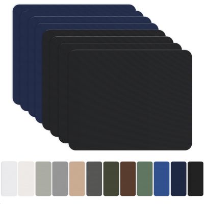 OAZ 8 Pieces 7.87 x 5.9 inch Nylon Repair Patches Nylon Fabric Patch Self-Adhesive Fabric Repair Tape Waterproof Lightweight Outdoor Gear Patch Kit for Down Jacket Clothing Tent Bag (Black/Navy Blue)