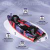 Angler 14'6" Inflatable Fishing Kayak with Drop Stitch Floor 2-3 Person Adult Blow up Kayaks Foldable Pedal Boat Canoe, Red view 4