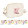 COSHAYSOO Ivory Fanny Pack for Girls Purse Crossbody Belt Bag with Initials, Personalized 6 7 8 9 10 11 12 Year Old Teen Girl Birthday Gift Ideas Christmas Gifts Preteen Tween Trendy Stuff Letter K view 1