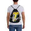 Braytow Initials Drawstring Backpack Black Cinch Bags Foldable Sports Gym Sackpack For Men Women (Softball Letter T) view 4