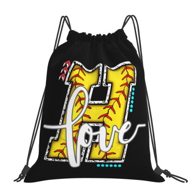 Braytow Initials Drawstring Backpack Black Cinch Bags Foldable Sports Gym Sackpack For Men Women (Softball Letter H)