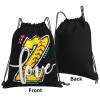 Braytow Initials Drawstring Backpack Black Cinch Bags Foldable Sports Gym Sackpack For Men Women (Softball Letter Z) view 2