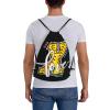 Braytow Initials Drawstring Backpack Black Cinch Bags Foldable Sports Gym Sackpack For Men Women (Softball Letter X) view 4