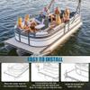 Upgraded Pontoon Boat Corner Caps for Pontoon Boat Deck Corner Protection, Stainless Steel Pontoon Corner Caps are Available for 90 Right Angles and Rounded Corners, 3.07X3.07X3.07 In, 4 Pack view 4