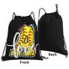 Braytow Initials Drawstring Backpack Black Cinch Bags Foldable Sports Gym Sackpack For Men Women (Softball Letter A) view 2