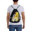Braytow Initials Drawstring Backpack Black Cinch Bags Foldable Sports Gym Sackpack For Men Women (Softball Letter A) view 4