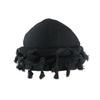 Agturber 2pcs Turban for Men Women Satin Lined Durag Head Wrap Vintage Modal Twist Halo Turban with Tassel(Khaki,White) view 3