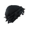 Agturber 2pcs Turban for Men Women Satin Lined Durag Head Wrap Vintage Modal Twist Halo Turban with Tassel(Khaki,White) view 4