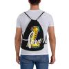 Braytow Initials Drawstring Backpack Black Cinch Bags Foldable Sports Gym Sackpack For Men Women (Softball Letter L) view 4