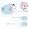 COSHAYSOO Blue Belt Bag Fanny Pack Crossbody Travel Essential Stuff Trendy Birthday Christmas Gifts for 4 5 6 7 8 9 10 11 12 Year Old Little Big Girls Monogrammed Cute Presents Initial Letter E view 3