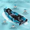 Angler 14'6" Inflatable Fishing Kayak with Drop Stitch Floor 2-3 Person Adult Blow up Kayaks Foldable Pedal Boat Canoe, Blue view 4