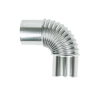 SagaSave Stainless Steel Stove Pipe Chimney Pipe Straight Pipe, Fireproof Wrap Chimney Pipe Protector, Outdoor Camping Stove Accessories for Vent Smoke or Exhaust 60mm/2.36in 90Elbow Pipe