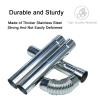 SagaSave Stainless Steel Stove Pipe Chimney Pipe Straight Pipe, Fireproof Wrap Chimney Pipe Protector, Outdoor Camping Stove Accessories for Vent Smoke or Exhaust 60mm/2.36in 90Elbow Pipe view 2