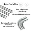 SagaSave Stainless Steel Stove Pipe Chimney Pipe Straight Pipe, Fireproof Wrap Chimney Pipe Protector, Outdoor Camping Stove Accessories for Vent Smoke or Exhaust 60mm/2.36in 90Elbow Pipe view 3