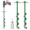360 Adjustable Tent Stakes Dog Tie Out Stake Heavy Duty Trampoline Stakes 2 Pack Screw in Ground Anchors High Winds for Tent, Trampoline,Inflatable Christmas Decoration,Swing Sets 12 inch(2 X 12) view 1