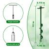 360 Adjustable Tent Stakes Dog Tie Out Stake Heavy Duty Trampoline Stakes 2 Pack Screw in Ground Anchors High Winds for Tent, Trampoline,Inflatable Christmas Decoration,Swing Sets 12 inch(2 X 12) view 2