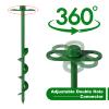 360 Adjustable Tent Stakes Dog Tie Out Stake Heavy Duty Trampoline Stakes 2 Pack Screw in Ground Anchors High Winds for Tent, Trampoline,Inflatable Christmas Decoration,Swing Sets 12 inch(2 X 12) view 3