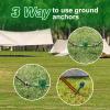 360 Adjustable Tent Stakes Dog Tie Out Stake Heavy Duty Trampoline Stakes 2 Pack Screw in Ground Anchors High Winds for Tent, Trampoline,Inflatable Christmas Decoration,Swing Sets 12 inch(2 X 12) view 4