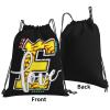 Braytow Initials Drawstring Backpack Black Cinch Bags Foldable Sports Gym Sackpack For Men Women (Softball Letter E) view 2