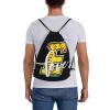 Braytow Initials Drawstring Backpack Black Cinch Bags Foldable Sports Gym Sackpack For Men Women (Softball Letter E) view 4