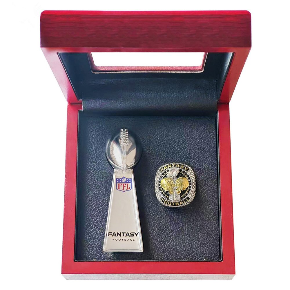 Kuseli 2023 Fantasy Football Championship Ring MVP Fantasy Championship Trophy Prize for Fans Mens' Souvenir Gift (14)