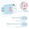 COSHAYSOO Crossbody Belt Bag Blue Fanny Pack for Girls Personalized 6 7 8 9 10 11 12 Year Old Teen Girl Birthday Gifts for Daughter Sister Preteen Trendy Stuff Travel Essentials Initial Letter L view 3