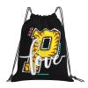 Braytow Initials Drawstring Backpack Black Cinch Bags Foldable Sports Gym Sackpack For Men Women (Softball Letter P) view 1