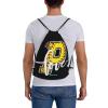 Braytow Initials Drawstring Backpack Black Cinch Bags Foldable Sports Gym Sackpack For Men Women (Softball Letter P) view 4