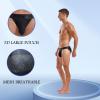 JOCKMAIL 2Pack/PCS Mens Briefs Underwear Breathable Mesh Low Waist Comfort Underwear Briefs Men Underpants (US, Alpha, X-Large, Regular, Regular, Black+Blue) view 3