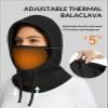 baleaf Fleece Balaclava Face Mask,Thermal Ski Mask for Women,Winter Hats Face Cover Cold Weather Gear Black-Regular Fit view 3